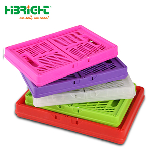 Foldable Awesome Stackable Berry Container Portable Mesh Logistic Box Vegetable <strong>Fruit</strong> Turnover Plastic <strong>Crate</strong> - Product Image 2