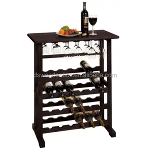 brown dark 24 Bottle wooden Wine Rack Home Kitchen Wooden Wine Bottles Cabinet