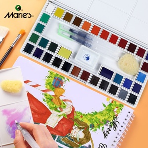 Ensemble de peinture à l'<span class=keywords><strong>aquarelle</strong></span> solide Maries 18/24/36 couleurs Transparente pour le dessin sur toile - Product Image 2
