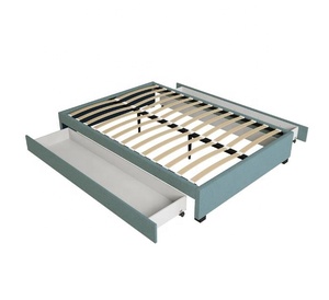 Base de lit matelassé avec tiroirs, style moderne classique, king size - Product Image 1