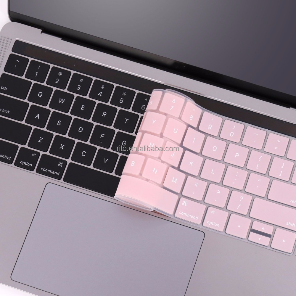 Цветной протектор клавиатуры для Macbook Air, силиконовый чехол для клавиатуры для Mac Book Pro 13 с сенсорной панелью