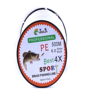 Bianco linea di pesca 4 fili PE intrecciato 500 metri 15-80LB forza - Product Image 4