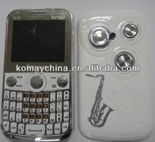 Komay 2012 caliente tres tarjeta sim de teléfono móvil de televisión q10 2.2 pulgadas tft de pantalla y una linterna
