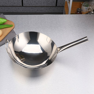 <span class=keywords><strong>Wok</strong></span> Casserole en acier inoxydable pour cuisine et restaurant Utilisation pour la cuisine chinoise Woks - Product Image 1
