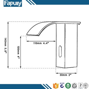 Thác nước tự động vòi nước đòn bẩy duy nhất chậu rửa Mixer Vòi cảm biến vòi đồng thau hiện đại t20o fapully phòng tắm Màu đen - Product Image 6