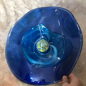 الزخرفية زهرة اليد الزجاج المنفوخ لوحات فنية معلقة زجاج مورانو زهرة الجدار لوحة - Product Image 2