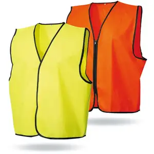 LX601 Fluorescent Fabric Bright Yellow Orange Day And Night Safety Vest To Ensures Visibility On The Job