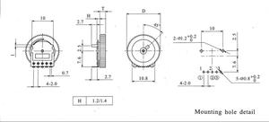 B503 <span class=keywords><strong>50k</strong></span> 16*2mm 16mm 16mm kép ngón tay cái bánh xe chiết áp - Product Image 3