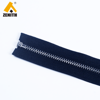 Fermeture éclair à glissière ouverte Zenith Shinny Silver ZM10006, fermeture éclair en métal durable à verrouillage automatique, fabriquée en laiton de haute qualité, sans nickel