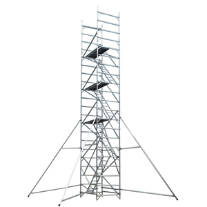 Torre di Ponteggio Portatile a H in Alluminio per Interni <span class=keywords><strong>con</strong></span> <span class=keywords><strong>Ruote</strong></span> - Product Image 4