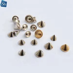 Different Colors Conical Shape Punk Style Shoe Rivet Bullet Decorative Spikes Studs And Cone Spike Stud Rivet For Shoe