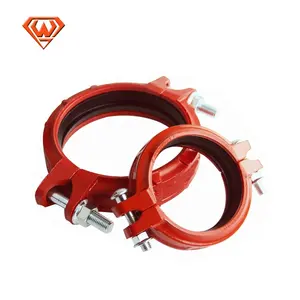 grooved pipe fitting Rigid Flexible coupling with red color