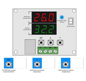 החלף בקר טמפרטורת התרמוסטט באיכות גבוהה XH-W1219 DC 12 V LED הכפול תצוגה דיגיטלית + מודול חיישן עמיד למים NTC - Product Image 5