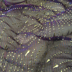 Hai Tông Màu Thay Đổi Ánh Trăng Vải, Kim Loại Phản Xạ Lurex Lưới Vải với Vàng Lame - Product Image 3