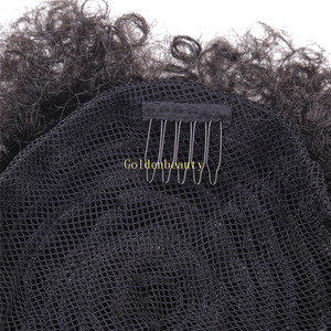 Crespo arricciato Afro ciuffo per capelli Chignon sintetico con coulisse copricapo - Product Image 3