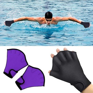 Wholesale Swimming <strong>Gloves</strong> Aquatic Fitness Water Resistance Fit Paddle Training <strong>Fingerless</strong> <strong>Gloves</strong> - Product Image 2