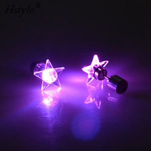 Fashion Rvs Star Light Up Led Oorbellen (Multi Knipperende Kleur) SL006 - Product Image 5
