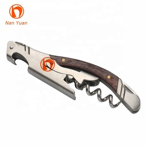 Accesorios de barra superior, abridor de camarero de vino con bisagras dobles, <span class=keywords><strong>sacacorchos</strong></span> con mango de madera - Product Image 2