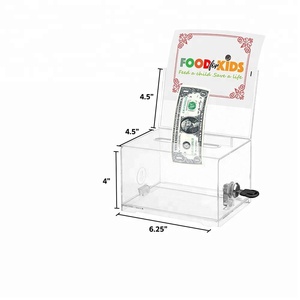 Hộp Quyên Góp Bằng Acrylic Trong Suốt Có Khóa Hộp Bỏ Phiếu Bằng Acrylic Có Ngăn Đựng Ký Hiệu - Product Image 3