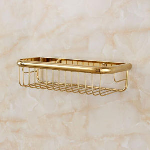Wall Mounted <strong>Bathroom</strong> Brass <strong>Shelve</strong> in Gold <strong>Bathroom</strong> Accessories Holder Storage Shelf Basket <strong>for</strong> <strong>Bathroom</strong> BA0127 - Product Image 3