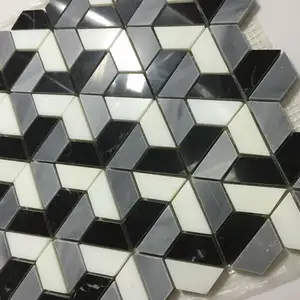 Badezimmer und Küche 3d Boden Design Marmor Mosaik fliesen