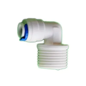 1/2 "untuk 1/4" Push Fit Cepat Plastik Siku Filter Air RO Fitting