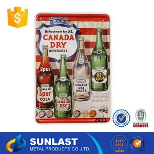 Sunlast 3D-Design metall zinn plakatwand/Poster/banner für bier werbung oem833