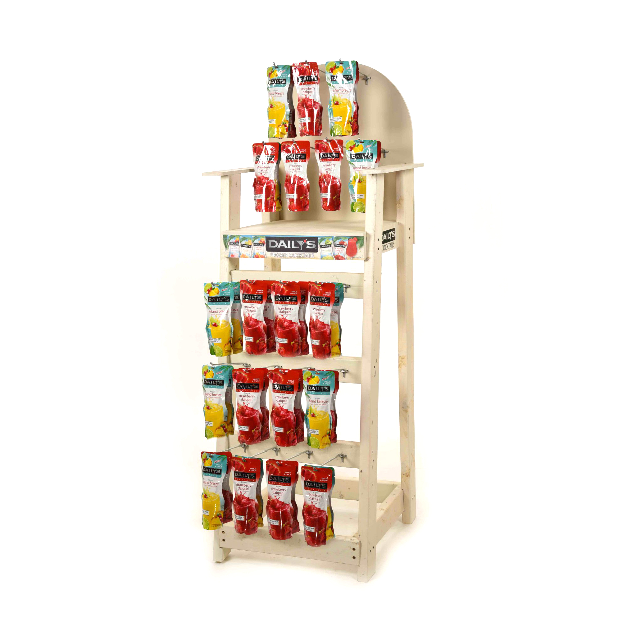 Customized 4-layer Good Quality Pinewood Display Stand Display Shelving for Retail Stores Floor Standing Display Stands — view 3