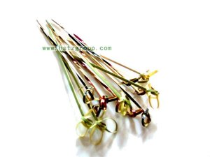 Tự nhiên bán buôn dùng một lần Cocktail Picks tre thắt nút xiên tre Picks thực phẩm Picks cho Đảng thanh trang trí - Product Image 2