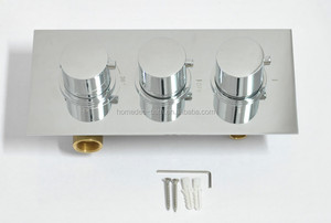 Válvula <span class=keywords><strong>Mezcladora</strong></span> Termostática Oculta de Latón Macizo Cromado de Tres Vías para Ducha - Product Image 6