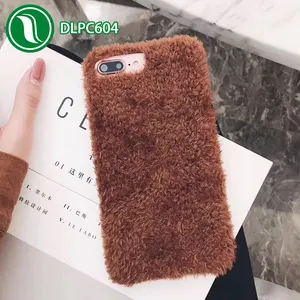 Warm for Girl Lovely Cute Teddy dog phone case Simple Teddy fur phone case for iPhone 7 plus