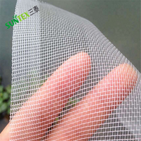 65GSM 30 메쉬 온실 HDPE 모기장 직물 방충 그물, 나무 용 PE 투명 플라스틱 니트 진딧물 그물 1m 2m