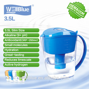 Pichet de filtre à <span class=keywords><strong>eau</strong></span> antioxydant de 3,5 l/pichet alcalin <span class=keywords><strong>eau</strong></span> de puits bleu - Product Image 3