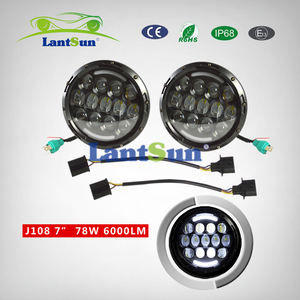 2015 Nouveau design 7 pouces 78 <span class=keywords><strong>w</strong></span> salut/lo projecteur, 7 "led phare pour Jeep Wrangler, 78 <span class=keywords><strong>w</strong></span> pour jeep led J108 - Product Image 2