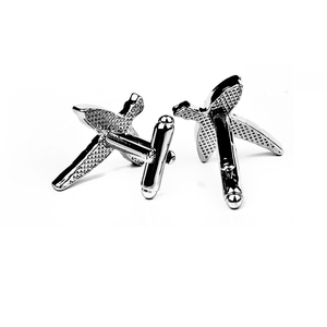 Freedom Regalo de Navidad para el marido Joyería Plata Pulida Flying Bird Seabird Swallow Design Gemelos - Product Image 3