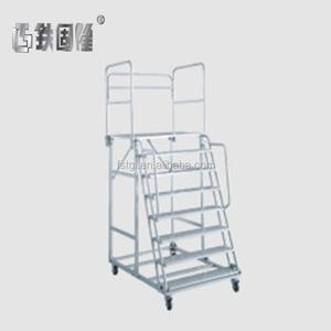 भारी शुल्क धातु गोदाम और सुपरमार्केट आदेश उठा ट्रॉली गाड़ियां उपकरण पु/पीपी पहिया स्टेनलेस स्टील मंच चार-पहिया - Product Image 5