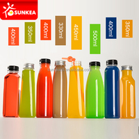 Bouteille à jus en plastique PET jetable, 50 ml, avec couvercle à vis