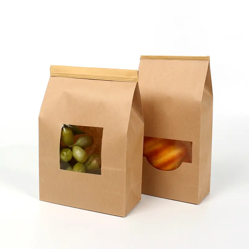 Fournisseurs bon marché de logo fait sur commande d'emballage alimentaire de pain de sac en papier