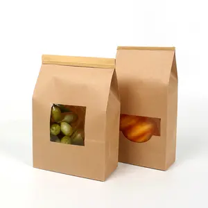 suppliers custom logo cheap bread food packaging paper bag