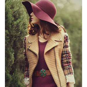 Mới Nhất Cảm Thấy <span class=keywords><strong>Fez</strong></span> <span class=keywords><strong>Hat</strong></span> Lady Cảm Thấy Floppy <span class=keywords><strong>Hat</strong></span> Bán Buôn - Product Image 4