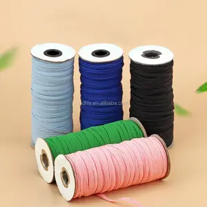 Factory Spot supply 6mm braided elastic stretch strap cord roll for sewing