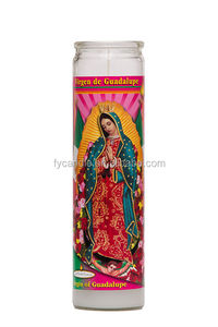Cera de parafina mexicano religioso velas Saint pagador velas en frasco de vidrio - Product Image 3
