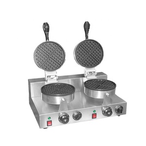 Équipement de cuisine commerciale pour en-cas, <span class=keywords><strong>gaufrier</strong></span> électrique <span class=keywords><strong>rotatif</strong></span> à 2 plaques rondes - Product Image 2