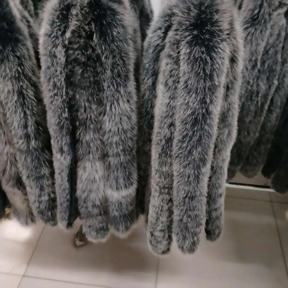 High品質工場価格Real Blue Fox Fur Trim For Hood And Collar