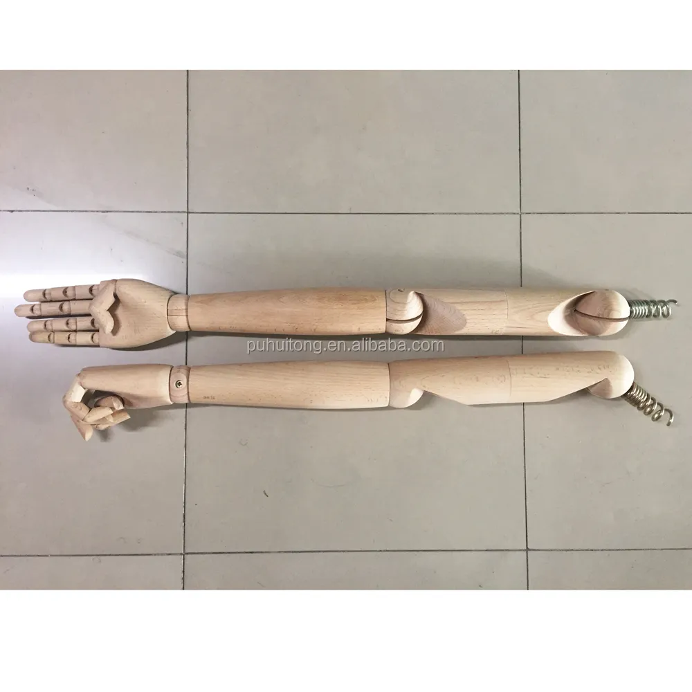 Tres piezas de madera de haya brazo Pantalla de maniquíes