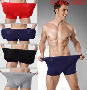 Fibra de Bambu do Pugilista dos homens Shorts/Men's Underwear tamanho Europeu tamanho muito confortável 6XL