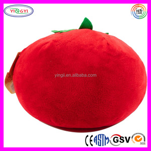 D539 Tomate rouge en gros, gros yeux, vente en gros, ODM, OEM, personnalisable, directement de l'usine, CPSIA CE, jouet en peluche, nourriture végétale, peluche tomate - Product Image 3