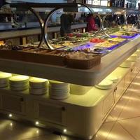 Gewerblicher Edelstahl-Speisenwärmer Buffet-Tisch für Motorlodge/Motel