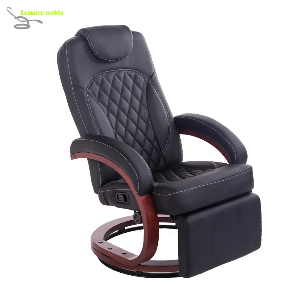 Pas cher Usine Prix Direct Moderne Réglable Fauteuil inclinable Pivotant avec Pouf, Détendez-vous En Gros Fauteuil inclinable En Cuir Fabricant