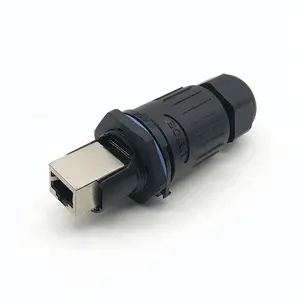 Amp cat6 mini rg45 rj11 女性以太网 rj45 连接器，90 度